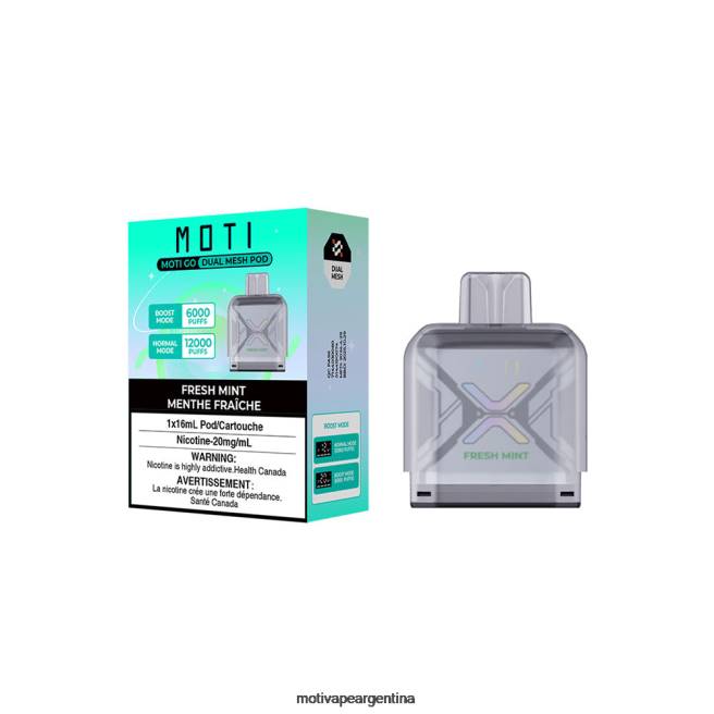 MOTI Go Pro vaina desechable menta fresca 464B91 - Vaper Moti Precio