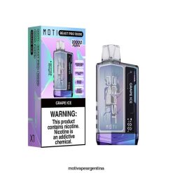 MOTI Beast Pro vaporizador desechable (5%, 10000 inhalaciones) hielo de uva 464B45 - Moti Vape Near Me